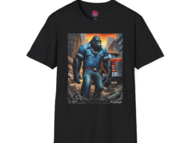 King Kong Graphic Bold Animal Art Tee – Black Graphic Tee