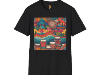 Colorful Drums Unisex Softstyle T-Shirt - Perfect for Music Lovers and Festivals