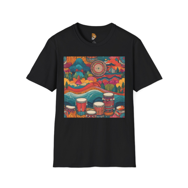 Colorful Drums Unisex Softstyle T-Shirt - Perfect for Music Lovers and Festivals