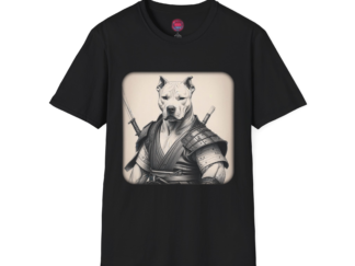Samurai Dog Unisex Softstyle T-Shirt - Unique Pet Lover Gift