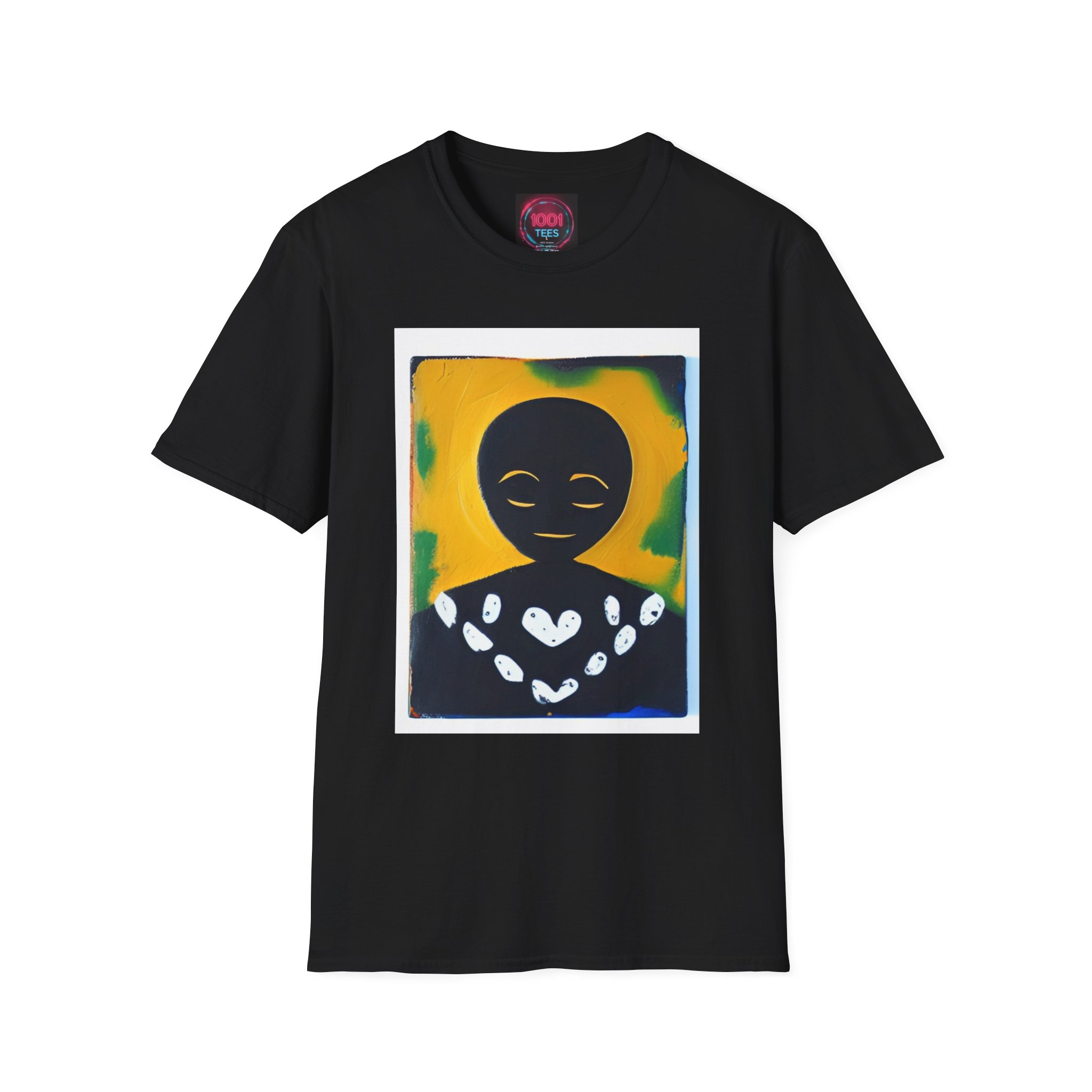 Graphic T-Shirt — Heart Collar Abstract Portrait Tee - Image 2