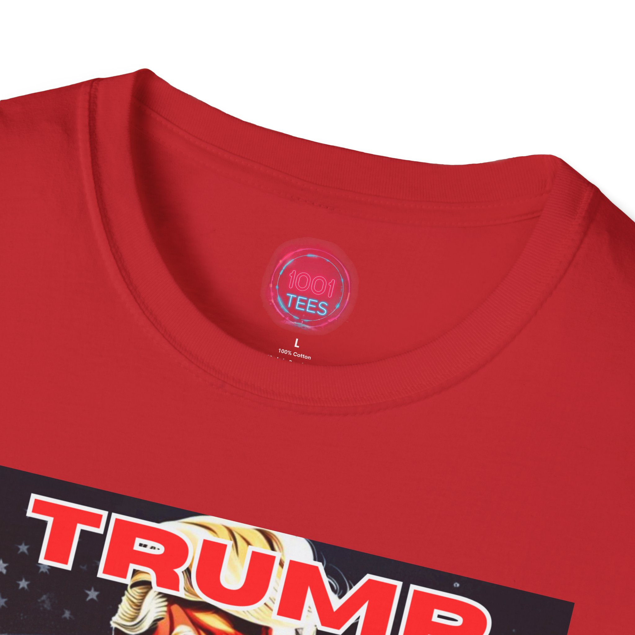 Patriotic Unisex Softstyle T-Shirt - "Trump: Fighting for America" - Image 15