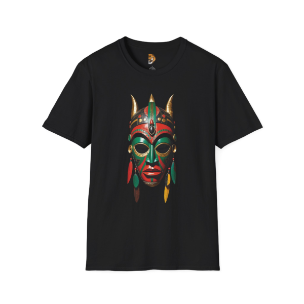 Artistic Tribal Mask Unisex T-Shirt - Unique Cultural Design