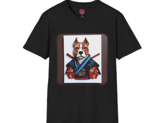 Samurai Dog Unisex Softstyle T-Shirt - Unique Pet Lover Tee