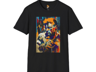 Artistic Action Hero Unisex Softstyle T-Shirt - Vibrant Graphic Tee for Movie Fans
