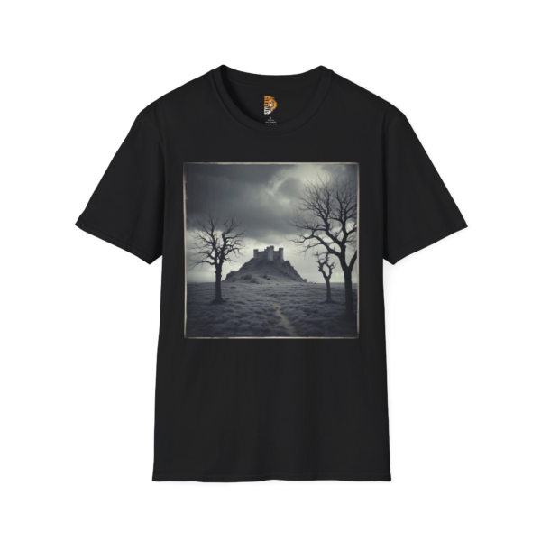 Gothic Castle Unisex Softstyle T-Shirt - Perfect for Halloween and Artistic Souls