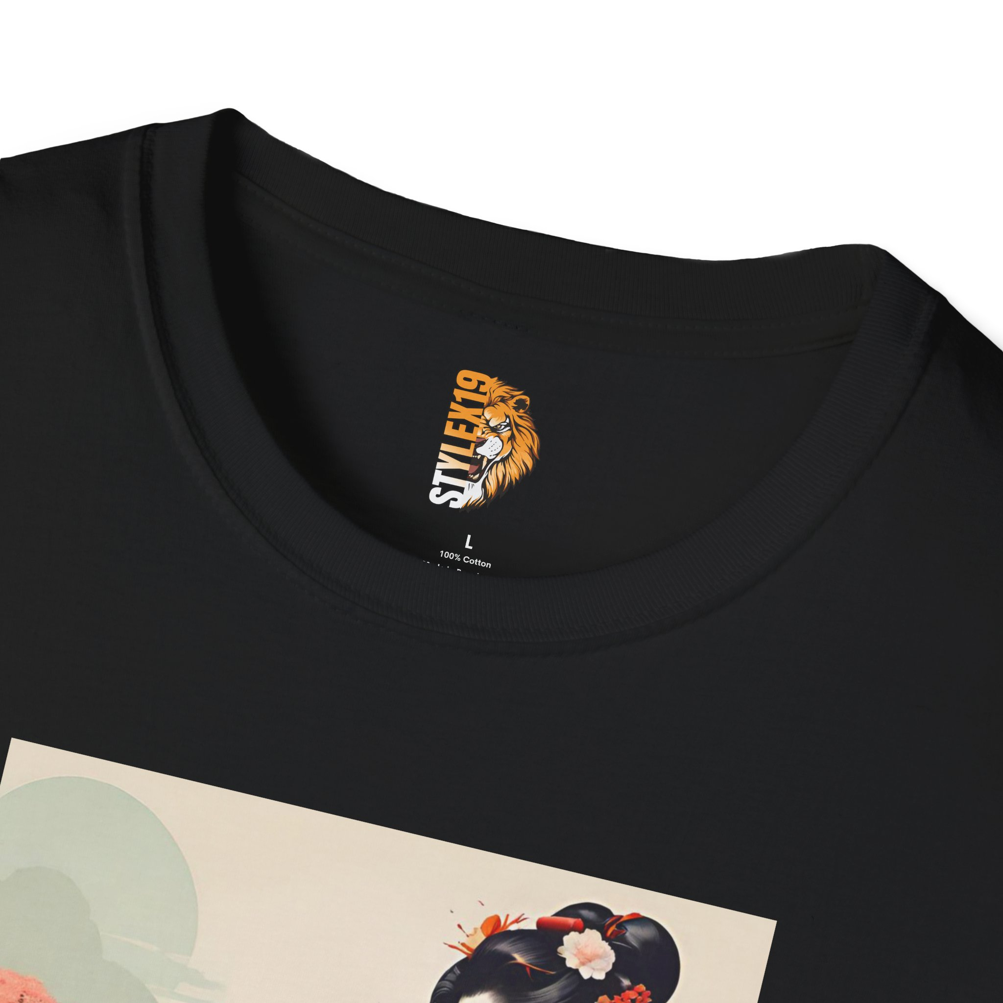 Serene Japanese Art Unisex Softstyle T-Shirt - Perfect for Cultural Celebrations - Image 3