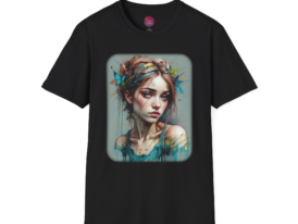 Artistic Portrait Unique – Black Graphic Tee