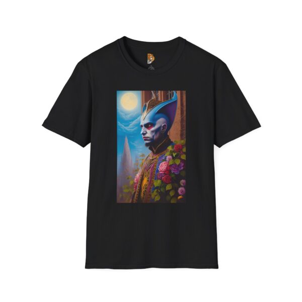 Mystical Alien Vampire Artwork Unisex Softstyle T-Shirt - Cosmic Vibes