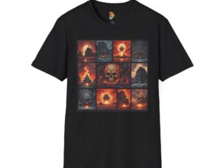 Epic Skull Art Unisex Softstyle T-Shirt - Perfect for Halloween & Music Festivals