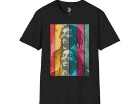 Reggae Star Colorful – Black Graphic Tee