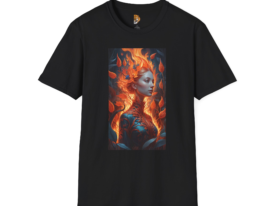 Fire Goddess Artistic for Nature Lovers – Black Graphic Tee