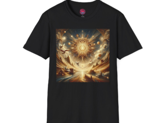 Celestial Art Unisex Softstyle T-Shirt - Cosmic Design for Art Lovers