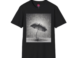 Rainy Day Unisex Softstyle T-Shirt – Umbrella Design for Cozy Vibes & Gift Giving