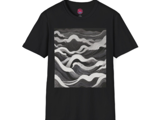 Unisex Softstyle T-Shirt - Abstract Waves Design for Relaxed Vibes
