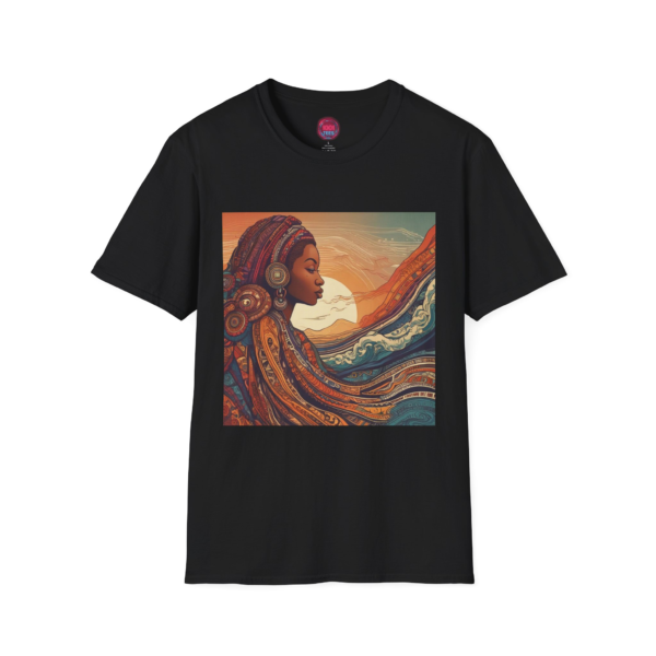 Serene Waves Unisex Softstyle T-Shirt - Art Inspired Design for Everyday Comfort
