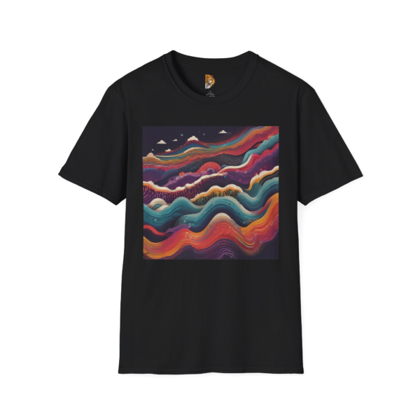 Vibrant Waves Unisex Softstyle T-Shirt - Colorful Artistic Design