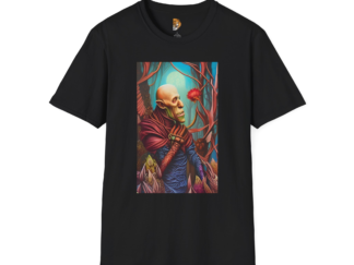 Mystical Art Unisex Softstyle T-Shirt - Surreal Forest Design
