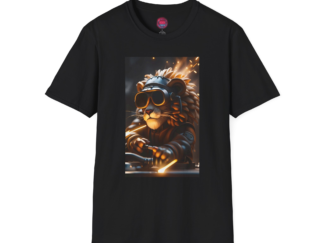 Retro Lion DJ Unisex Softstyle T-Shirt | Perfect Gift for Music Lovers & Party Goers
