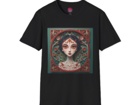 Mystical Forest Portrait Unique Artistic Design for Nature Lovers – Black Graphic Tee