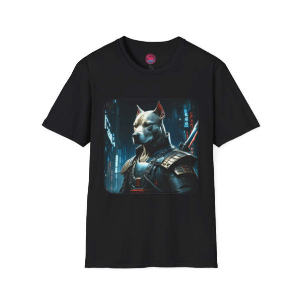 Epic Warrior Dog Unisex Softstyle T-Shirt - Perfect for Pet Lovers and Gaming Fans
