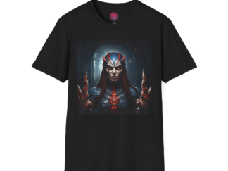 Mystical Warrior Unisex Softstyle T-Shirt – Perfect for Fantasy Lovers and Cosplay Events