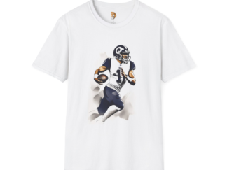 Unisex Softstyle Football Player Tee - Sporty Graphic T-Shirt for Fans