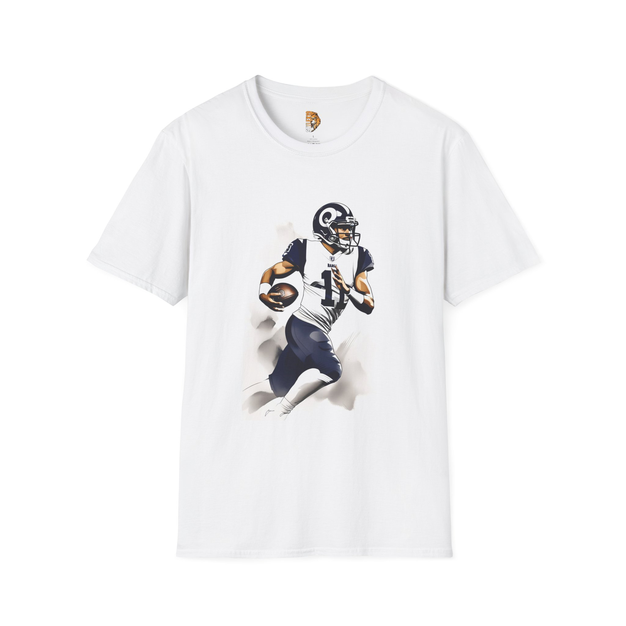 Unisex Softstyle Football Player Tee - Sporty Graphic T-Shirt for Fans