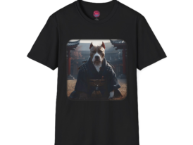 Samurai Dog Graphic – Black Graphic Tee