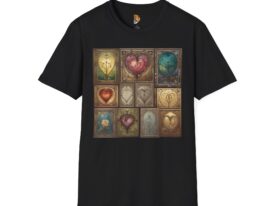 Heartfelt Art Vintage Aesthetic Design – Black Graphic Tee
