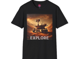 Explore Mars Rover – Black Graphic Tee