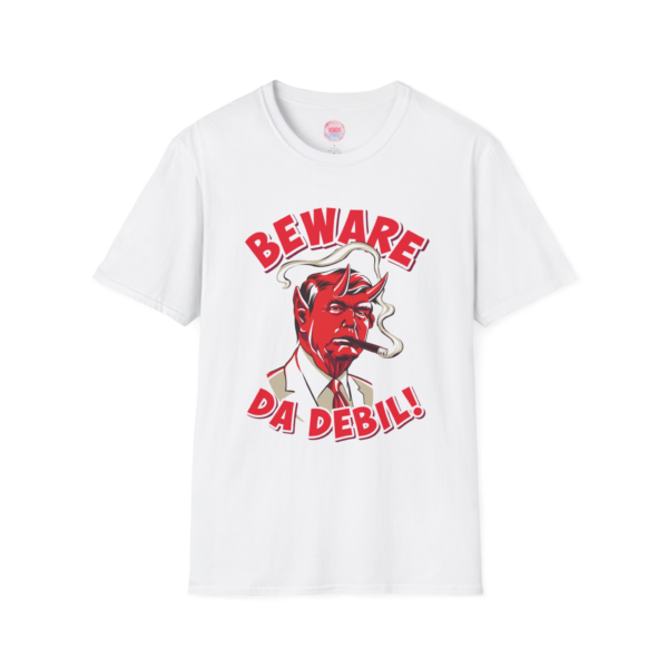 Beware Da Debil Unisex Softstyle T-Shirt - Fun Quirky Graphic Tee for Casual Wear
