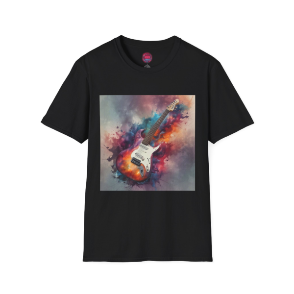 Colorful Electric Guitar Unisex Softstyle T-Shirt - Perfect for Musicians and Music Lovers