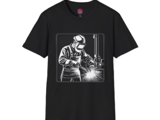 Welding Graphic Unisex Softstyle T-Shirt - Perfect for Welders and DIY Enthusiasts