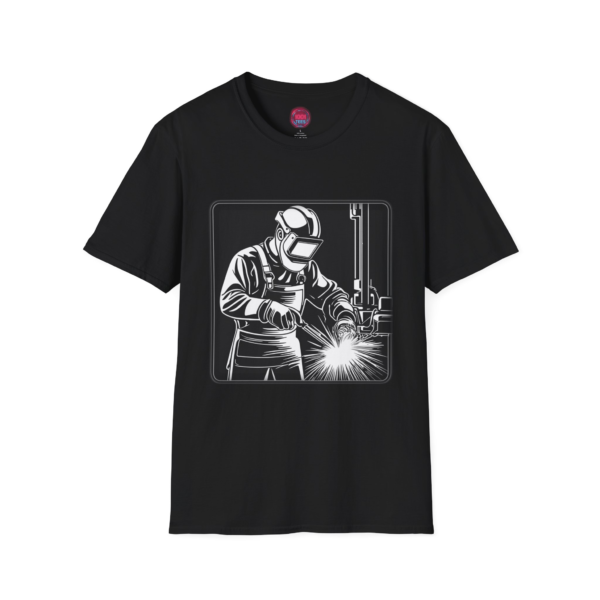Welding Graphic Unisex Softstyle T-Shirt - Perfect for Welders and DIY Enthusiasts