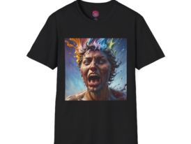 Vibrant Emotion Bold Art Design for Unique Expression – Black Graphic Tee