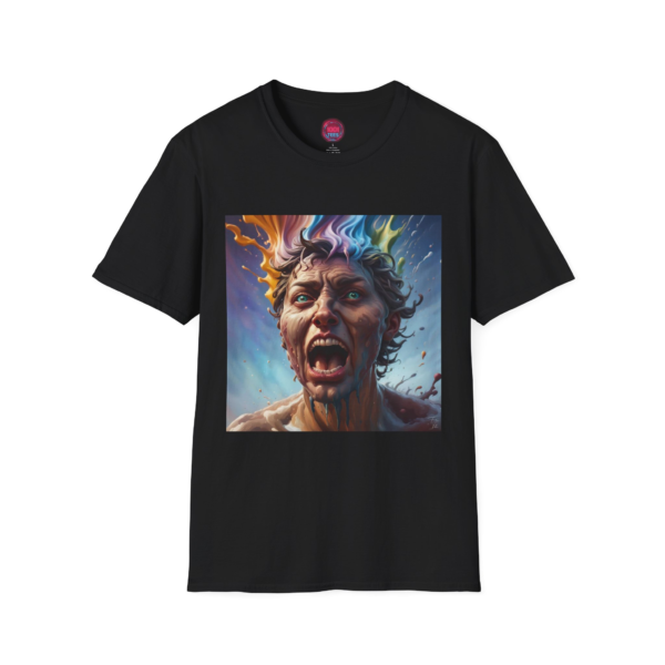 Vibrant Emotion Unisex Softstyle T-Shirt - Bold Art Design for Unique Expression