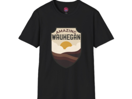 Amazing Waukegan Vintage Inspired – Black Graphic Tee