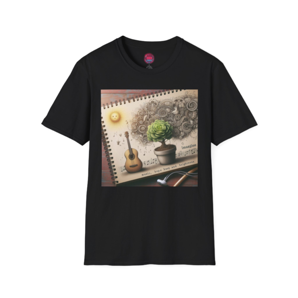Inspirational Music Lover T-Shirt | Creative Design with Guitar & Plant Art