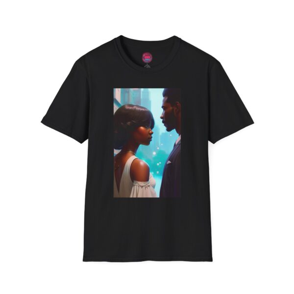Romantic Couple Unisex Softstyle T-Shirt - Perfect for Date Night & Anniversaries