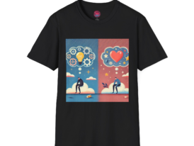 Creative Inspiration with Heart & Mind Design – Black Graphic Tee