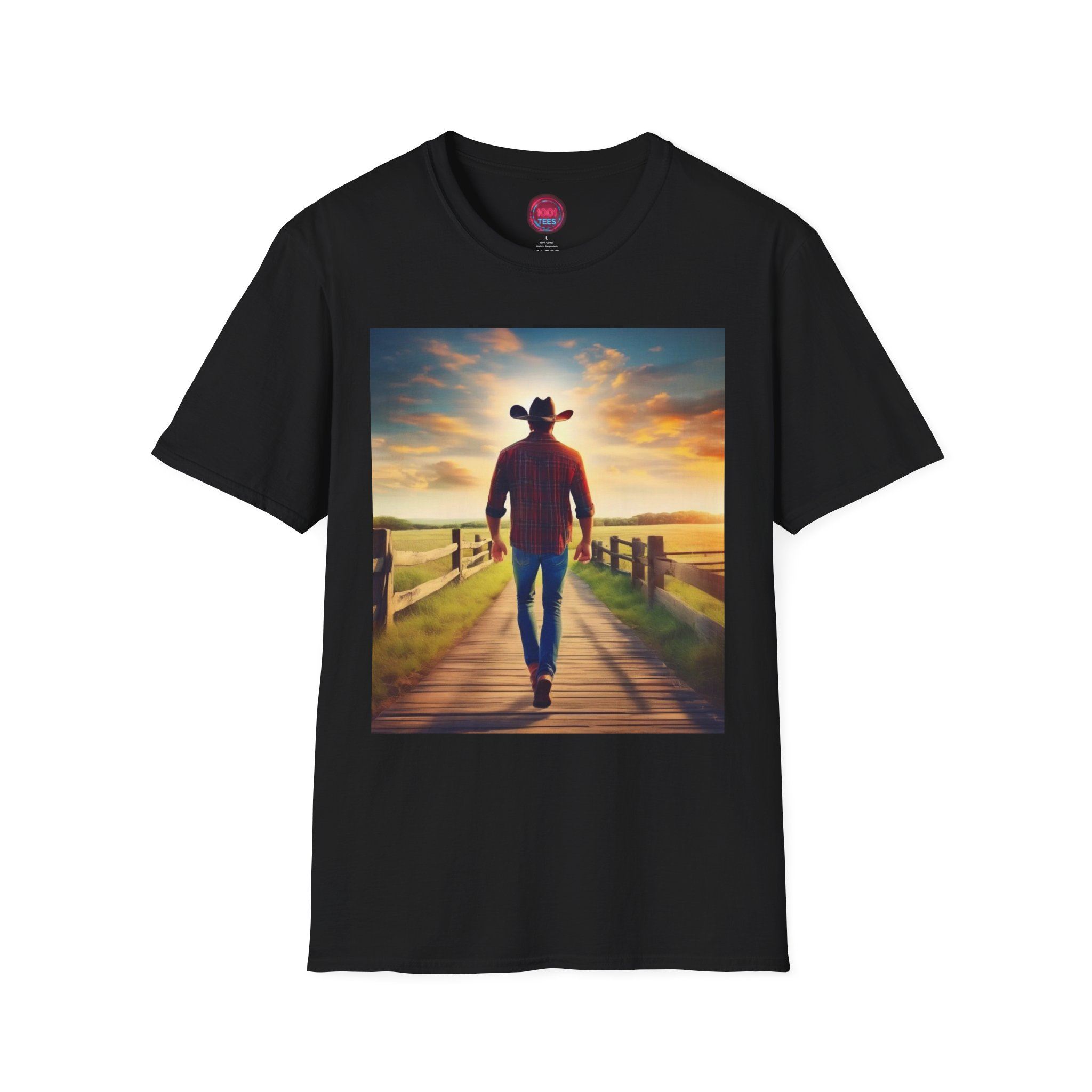Cowboy Sunset Unisex Softstyle T-Shirt | Casual Outdoors Wear