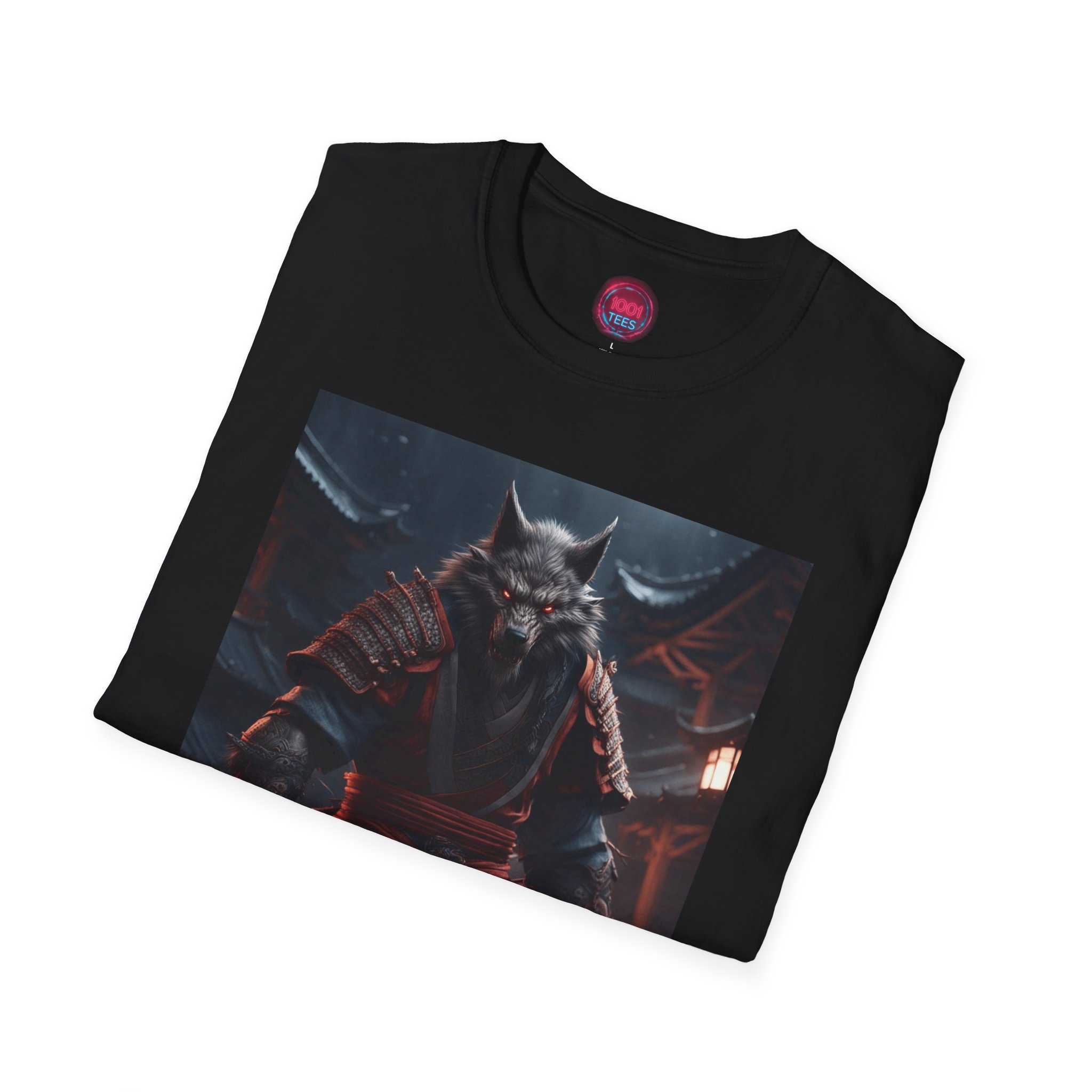 Fierce Wolf Warrior Unisex Softstyle T-Shirt - Perfect for Gamers and Fantasy Fans - Image 4