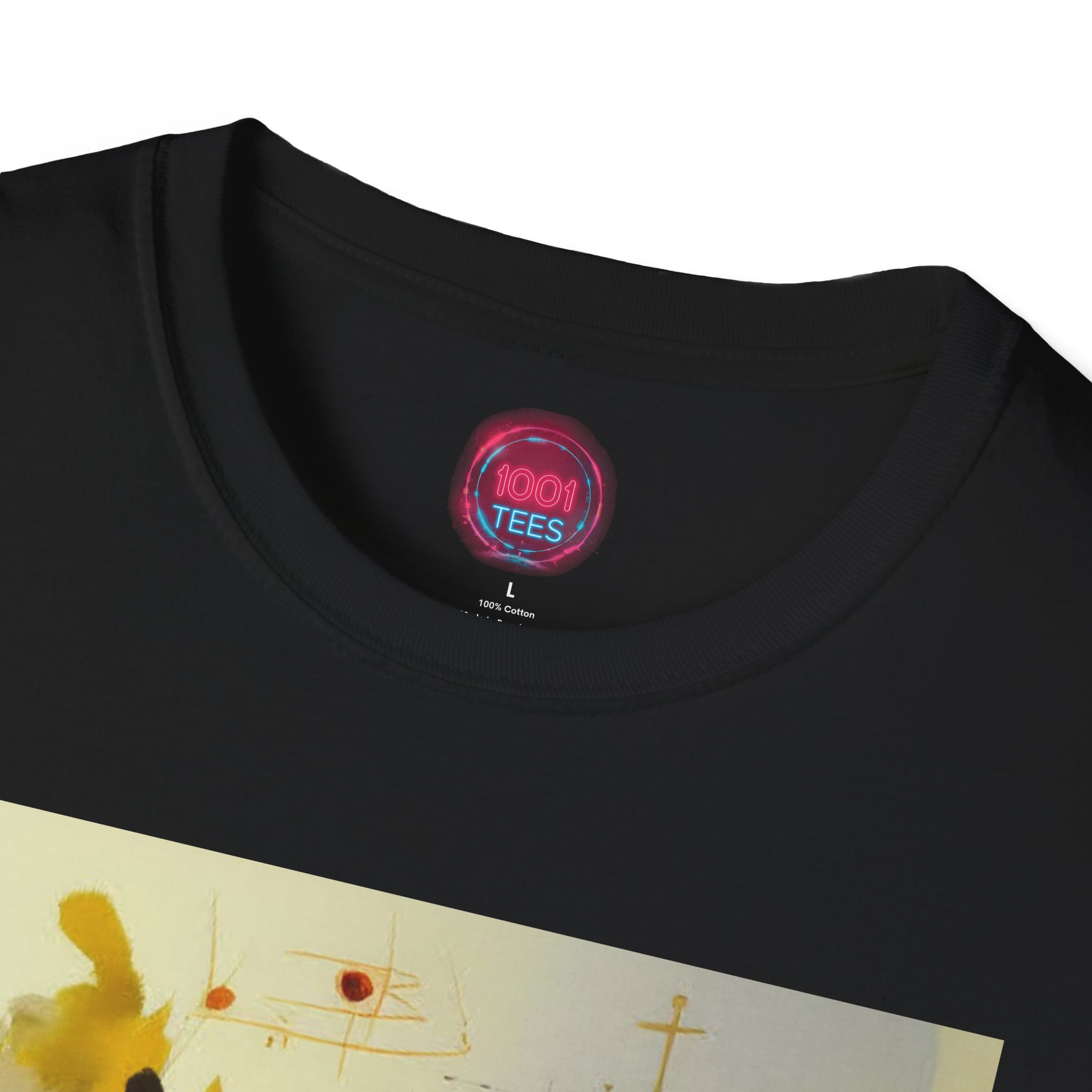 Artistic Unisex Softstyle T-Shirt - Bold Abstract Design - Image 3