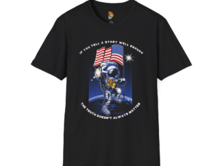 Astronaut Truth T-Shirt - Unisex Softstyle Tee with Flag Design
