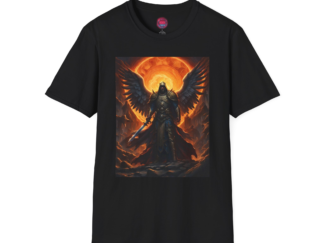 Celestial Warrior Unisex Softstyle T-Shirt - Perfect for Fantasy Lovers