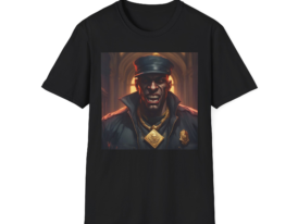 Vampire Rapper Bold Graphic Edgy Design for Everyday Wear – Black Graphic Tee