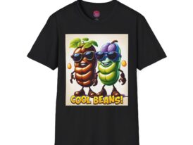 Cool Beans Graphic Fun & Playful Cotton Tee – Black Graphic Tee