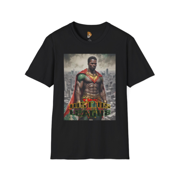 The Justice League Heroic Superhero Unisex Softstyle T-Shirt - Black