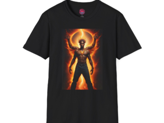 Fiery Warrior Graphic Unisex T-Shirt